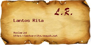 Lantos Rita névjegykártya